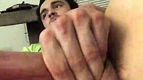 small hole gets big plug in gay ass