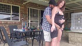 Neighbours Wife Outdoor Upskirt Fuck While He’s at Work!