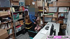Helpless shoplifting teen gets punished by police at the store