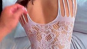 Beautiful latina shaking big ass on all fours