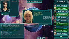 Stranded in space, chatting with the mature girls