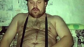 Russian gay masturbates his handsome cock and shakes his big balls