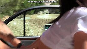 Pick-Up Girl in Cafe Turns Into Hard Fucking in All Holes Outdoors