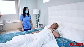 Gabriela Lopez bends over to fulfill a dying man’s hardcore fantasy. She rides him wild!