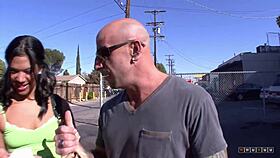 Muscled Stud Is Opening An Ebony Babe'S Pussy Before The Jizz Dessert