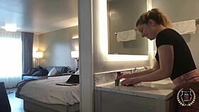 Gorgeous nympho Abby Adams got her sexy pretty face dicked by Rome Major