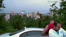 A Girl Sticks Her Butt Out The Car Window For Public Sex Fucking Gang Bang Orgy!