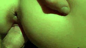 countrygirl in blue leggins is fucking next to the stove