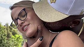 Latina caught by security on balcony enters building