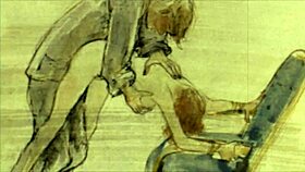 vintage erotic drawings from retro anime and cartoon styles in a unique antique collection