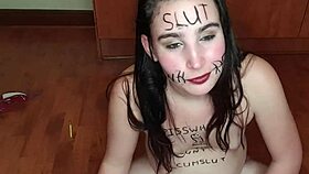 Teen Slut Humiliates Herself With Dirty Fruits