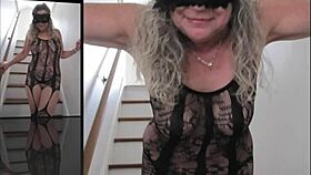 kity hudson's curvy mature body on stairway