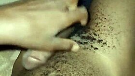 Bold gay twink wanks his hairy big cock solo at home