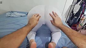 did you rip those yoga pants on huge ass girlfriend backshots