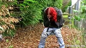 Lassie Pissing And Masturbating In Public.