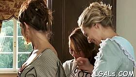 Look at 2 ardent teen beauties KISSING and USING TOYS for great LESBIAN FUCK with tight pussies