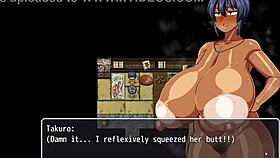 Tanned girl natsuki in hentai game episode 15 photoshoot turns into massage.