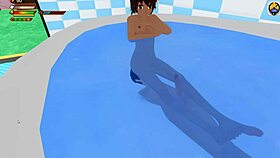 Femdom game in university bathroom with cherry