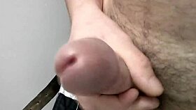 Masturbating to a powerful cumshot orgasm