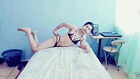 I am a hot young gay guy touching myself in my room, feeling excited