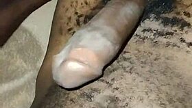 Bold gay twink wanks his hairy big cock solo at home