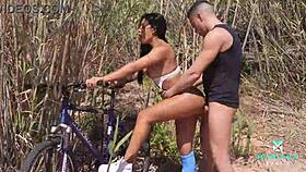 Mariana Martix Gets Her Pussy Filled Outdoors