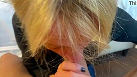 Blonde Receptionist Surprised By Morning Cock - Suck And Swallow.