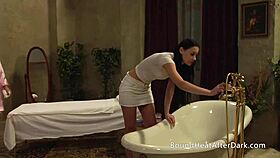 Naughty lesbian mistress uses strapon for pleasure and punishment?