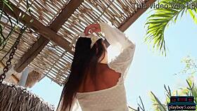 Petite Asian Teen 18+ Hannah Le Strips on Ranch