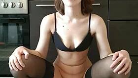 Blonde in High Heels Fists Ass with Huge Toy