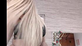 latina camgirl stretches gaping ass with anal balls and butt plug