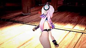 Genshin characters hentai mmd with 3d cartoon anime action