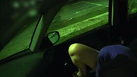Dogging my wife in public car parking stranger masturbates her pussy until she squirts - caught by voyeur p1 - misscreamy
