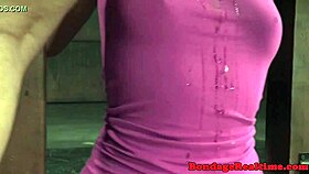 Threeway FACE FUCKED sub BOUND and CHOKED, covered in own gag.