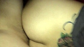 the wife receives affection sideways gently