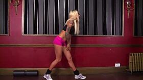 Blonde and tattooed ladies fuck passionately with piercings and big boobs!