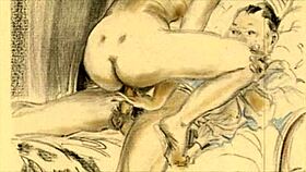 vintage erotic drawings from retro anime and cartoon styles in a unique antique collection