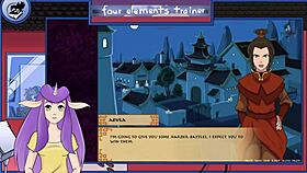 Avatar The Last Airbender Trainer Mixes Drinks With Big Tits Brunette