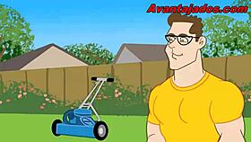 gay drawing of the black guy and the gardener 😏