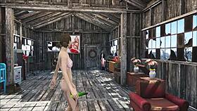 Fallout 4 Sexy Brunette at Home in 3D Anime Style