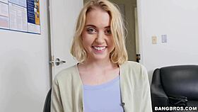 Blonde Teen Sucks Black Cock in Audition?