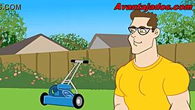 gay drawing of the black guy and the gardener 😏