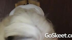 Blonde teen 18+ with dick sucking lips gets pov fucked by big cock monster 😍