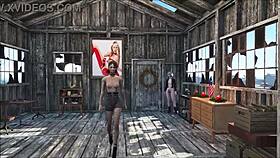 Fallout 4 Sexy Brunette at Home in 3D Anime Style