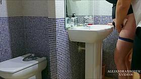 My boyfriend is masturbating my pregnant friend in this young threesome group session