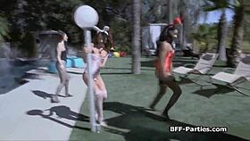 Can You Handle A Foursome POV Fuck With Horny Lingerie Bunnies?