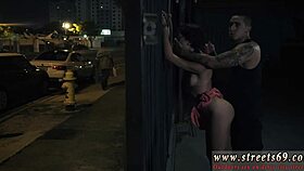 Bound virgin teen in euro bondage outdoor domination sex.