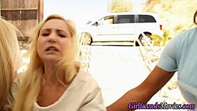 old lesbian urinates and tastes pussy during fingering 😋