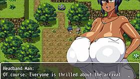 Natsuki enjoys a naked bath in the hentai game