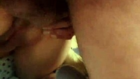 amateur couple enjoys intimate moment with cumshot in video